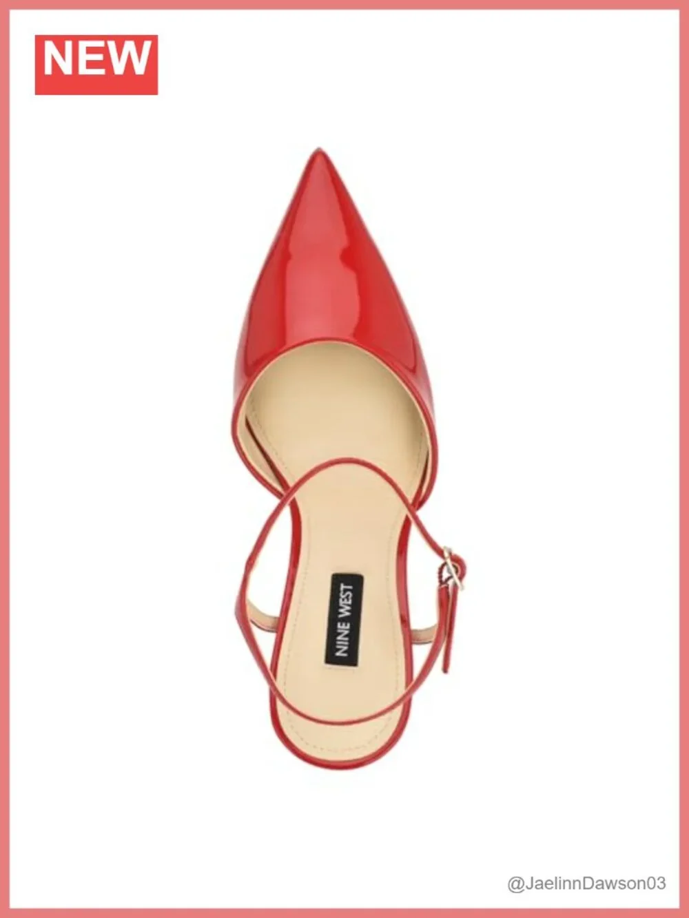 Nine West Dres Faux Patent Leather Pointy Toe Stiletto Heels Pumps Slip-On 3.54